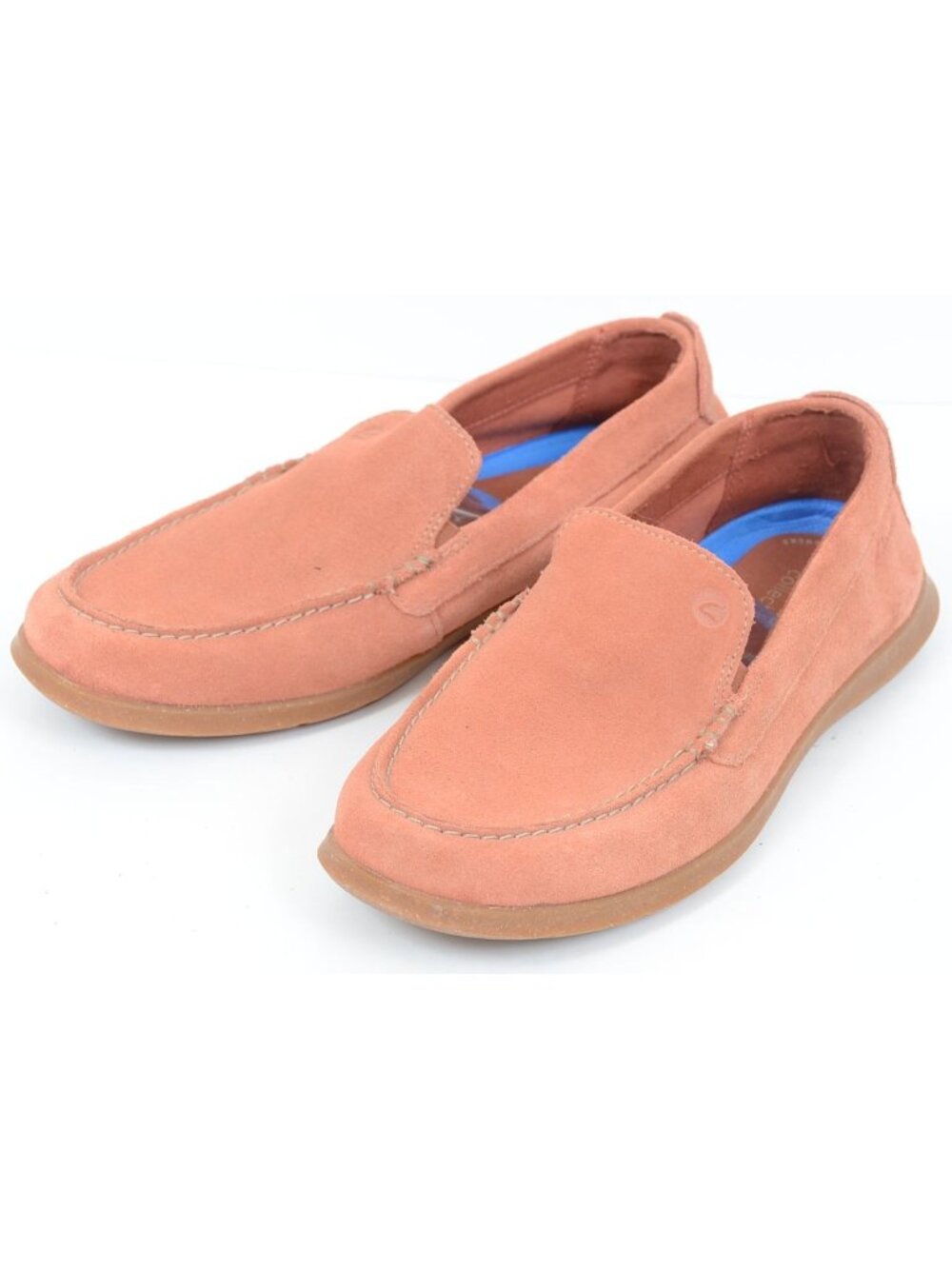 Clarks Men's 9M Flexway Step Collapsible Unlined Sand Suede Slip Ons Loafers